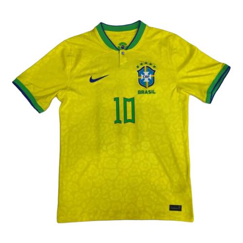 ブラジル代表 サッカーユニフォーム SIZE S イエローx黄緑 ネイマール【10】2022年ホーム NIKE レプリカ