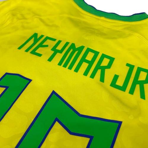 ブラジル代表 サッカーユニフォーム SIZE S イエローx黄緑 ネイマール【10】2022年ホーム NIKE レプリカ