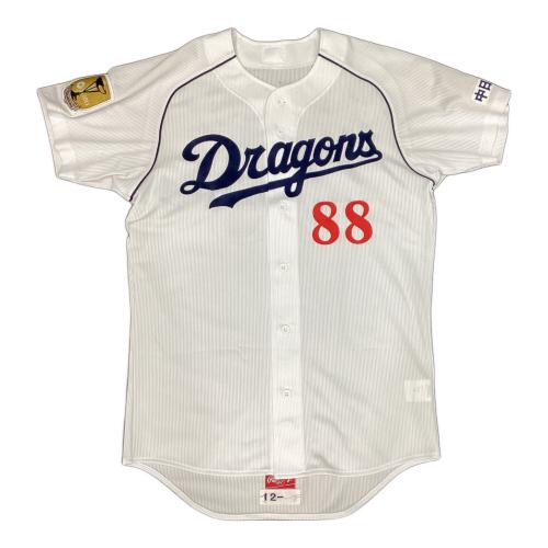 中日ドラゴンズ (チュウニチドラゴンズ) 応援グッズ SIZE O ホワイト 高木守道【88】2012シーズンホーム(監督時代) 2011シーズンセ・リーグチャンピオンパッチ付 RAWLINGS プロ仕様モデル