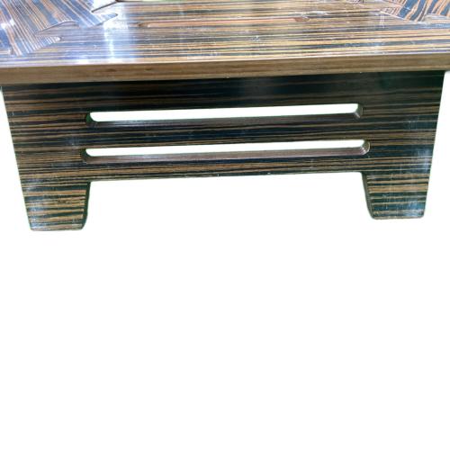 The Arth (ザァ～ッス) アウトドアテーブル ブラウン×ブラック 黒しま