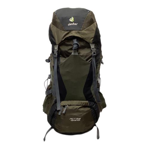 deuter (ドイター) バックパック ブラック×オリーブ ACT lite 45+10SL 可変式背面サイズ 50L～(テント泊)