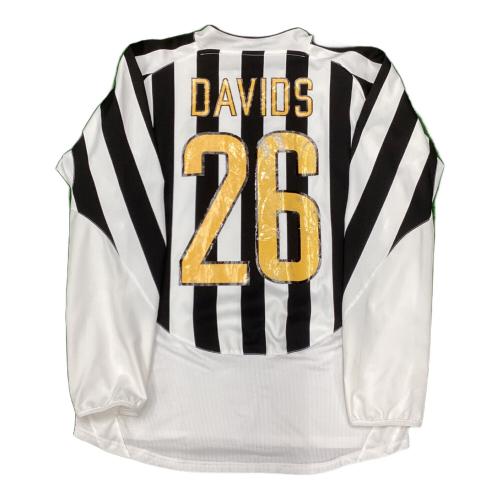 ユヴェントスFC サッカーユニフォーム SIZE L ホワイト×ブラック エドガー・ダーヴィッツ【26】03/04シーズンホーム スクデット(02/03シーズン)ワッペン付 NIKE 長袖