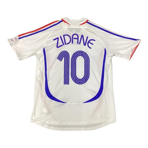フランス代表 (-) サッカーユニフォーム SIZE 2XO ホワイト ジネディーヌ・ジダン【10】2006年アウェイ adidas レプリカ