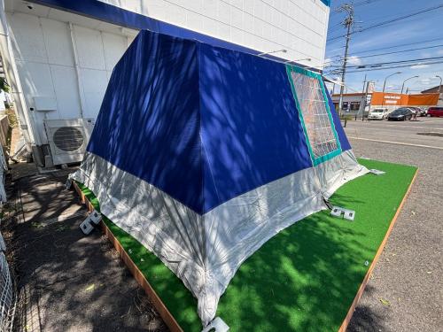 MARECHAL (マルシャル) ロッジテント インナーテント1張り型 ヴィンテージ ブルーxグリーン エステレル 400x350x205㎝ コットン素材