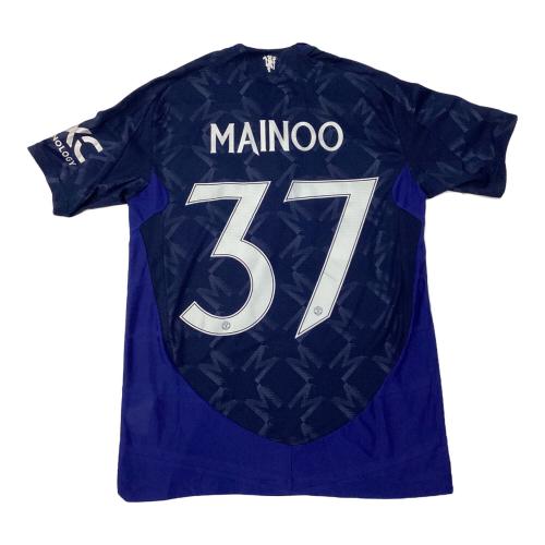 マンチェスター・ユナイテッドFC (マンチェスター・ユナイテッドエフシー) サッカーユニフォーム SIZE L ネイビー コビー・メイヌー【37】24/25シーズンアウェイ ヨーロッパリーグパッチ付 adidas オーセンティック