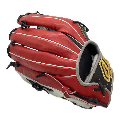 44 (フォーティーフォー) 硬式グローブ 11.75インチ（約29cm） レッド×ブラック 軟式兼用グラブ ケース付 オールラウンド用