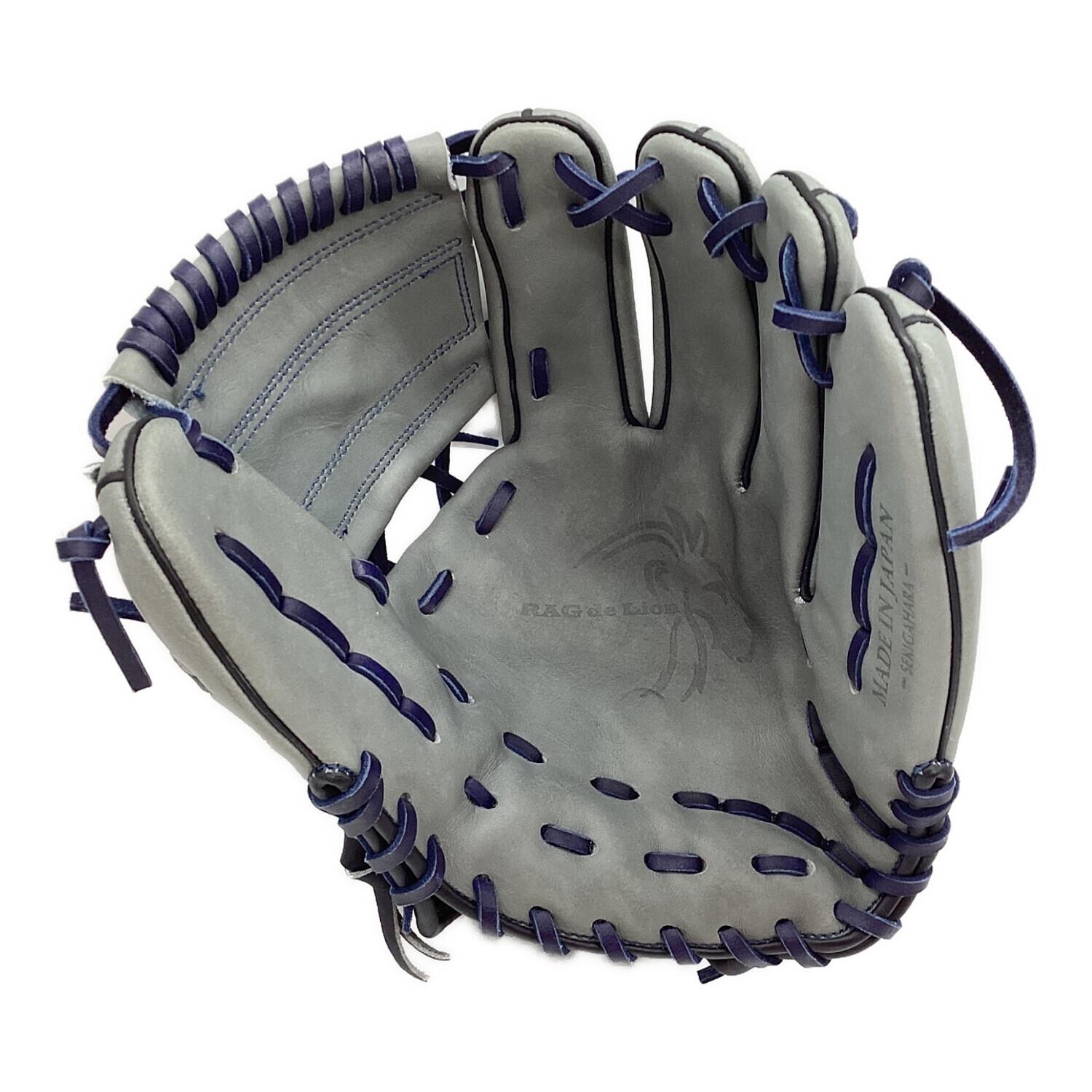 RAG de Lion 硬式グローブ 約28cm ライトグレーxネイビー ケース付
