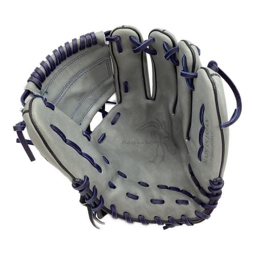 RAG de Lion 硬式グローブ 約28cm ライトグレーxネイビー ケース付 オーダーグラブ 内野用