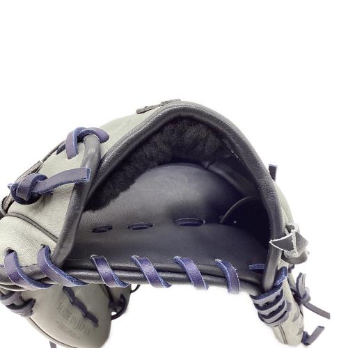 RAG de Lion 硬式グローブ 約28cm ライトグレーxネイビー ケース付 オーダーグラブ 内野用