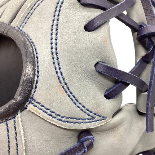 RAG de Lion 硬式グローブ 約28cm ライトグレーxネイビー ケース付 オーダーグラブ 内野用