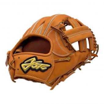 Yell-story (エールストーリー) 硬式グローブ 約27cm オレンジ ケース付 オーダーグラブ 内野用