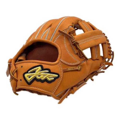 Yell-story (エールストーリー) 硬式グローブ 約27cm オレンジ ケース付 オーダーグラブ 内野用