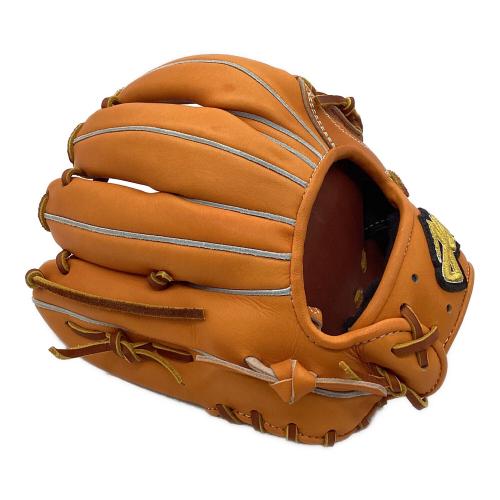 Yell-story (エールストーリー) 硬式グローブ 約27cm オレンジ ケース付 オーダーグラブ 内野用
