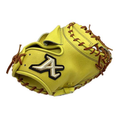 ATOMS (アトムズ) 硬式グローブ 約29cm レモンイエロー 限定モデル ケース付 キャッチャーミット AGL-02