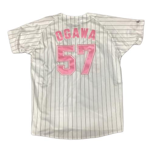 千葉ロッテマリーンズ (チバロッテマリーンズ) 応援グッズ Lサイズ ホワイト×ピンク ユニフォーム 【57】小川龍成