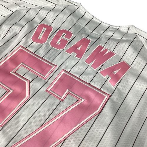 千葉ロッテマリーンズ (チバロッテマリーンズ) 応援グッズ Lサイズ ホワイト×ピンク ユニフォーム 【57】小川龍成