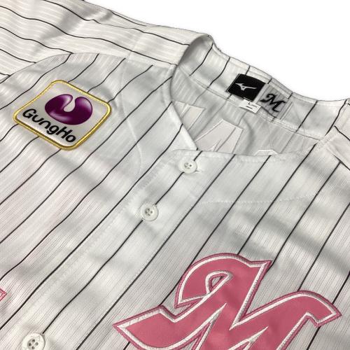 千葉ロッテマリーンズ (チバロッテマリーンズ) 応援グッズ Lサイズ ホワイト×ピンク ユニフォーム 【57】小川龍成