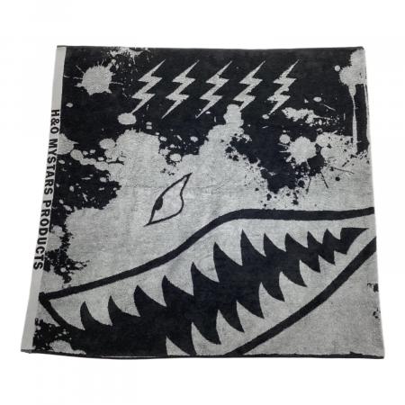 H&O (エイチアンドオー) ブランケット 190x92cm ブラックxグレー サメ