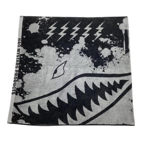 H&O (エイチアンドオー) ブランケット 190x92cm ブラックxグレー サメ ブランケット
