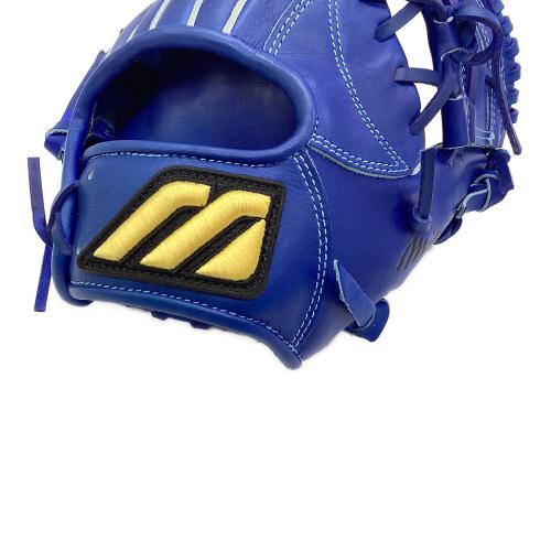 MIZUNO (ミズノ) 軟式グローブ 約28cm ブルー ビッグMロゴ 元箱・ケース付 Mizuno Pro 内野用
