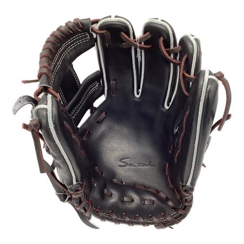 佐藤グラブ工房 (サトウグラブコウボウ) 硬式グローブ 約27cm ブラック ケース付 内野用