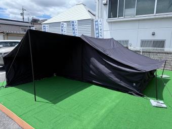 ZUKK シェルター 290x205x140cm 程度B ヨゴレ・芝生付着・生地小穴(2～3mm程度)有 ブラック ポールエンドキャップ欠品 ピケTC 1～2人用 TC素材