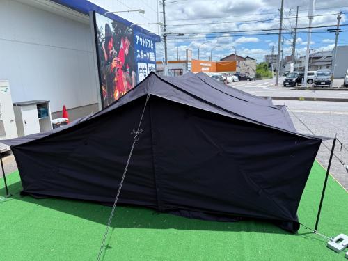 ZUKK シェルター 290x205x140cm 程度B ヨゴレ・芝生付着・生地小穴(2～3mm程度)有 ブラック ポールエンドキャップ欠品 ピケTC 1～2人用 TC素材