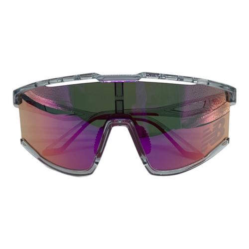 NEW BALANCE (ニューバランス) サングラス NB08100 C01 2024年モデル クリアライトグレー(フレーム)xパープルミラー(レンズ)