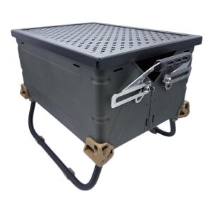 Snow peak (スノーピーク) 収納ケース シェルフコンテナ25 CAMPGEEKS塗装品(カーキ)