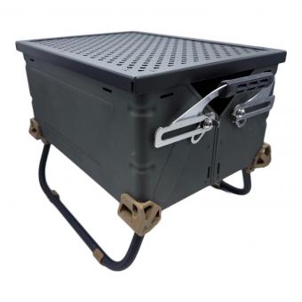 Snow peak (スノーピーク) 収納ケース シェルフコンテナ25 CAMPGEEKS塗装品(カーキ)