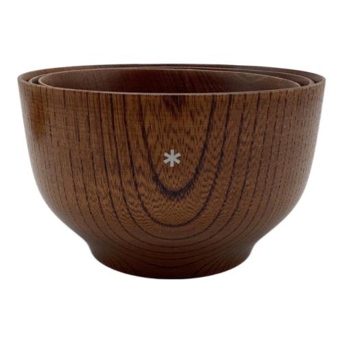 Snow peak (スノーピーク) アウトドア食器セット 廃盤品  @ TW-023BR SPワンセット 拭き漆ナチュラル