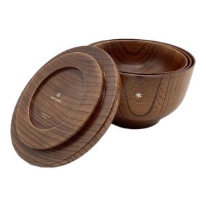 Snow peak (スノーピーク) アウトドア食器 拭き漆ナチュラル 廃番品 SPワンセット