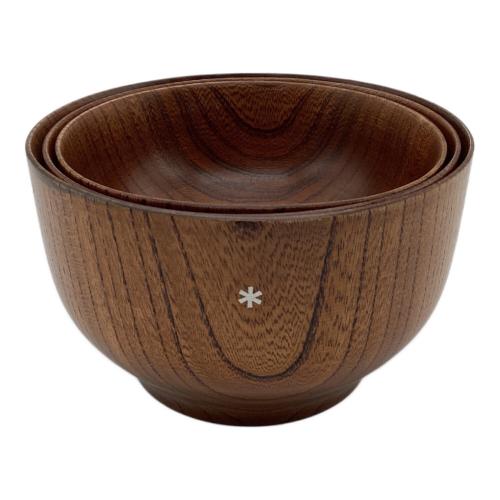 Snow peak (スノーピーク) アウトドア食器 拭き漆ナチュラル 廃番品 SPワンセット