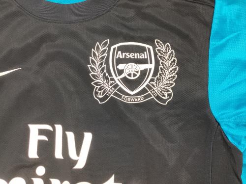 アーセナルFC サッカーユニフォーム SIZE S ブルー×ネイビー 11/12シーズンアウェイ チーム創設125周年記念モデル NIKE 長袖