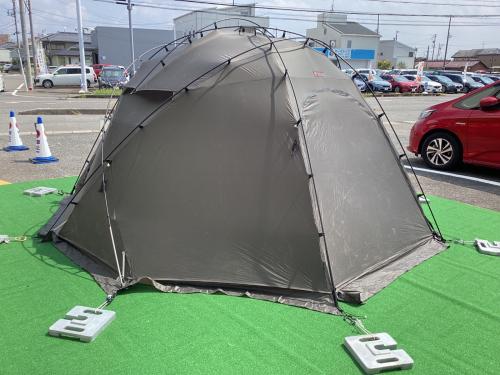 BACKCOUNTRY シェルター ケースヨゴレ、破れ・シートヨゴレ、焚火臭・ポール若干の設営癖有 ORISON STANDARD 320x310x168cm 3～5人用 程度B 程度B スカートなし ハンマーなし/説明書なし