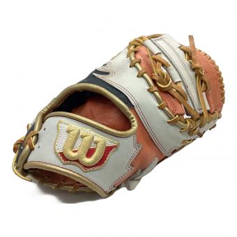 Wilson (ウィルソン) Wannabe HERO 軟式グローブ RIIN3FZ 社外ケース付 ホワイト×オレンジ