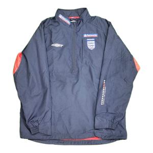 イングランド代表 (イングランドダイヒョウ) サッカーウェア(トップス) メンズ SIZE L ネイビー Nationwide（スポンサーロゴ入）90~00s UMBRO ハーフジップ