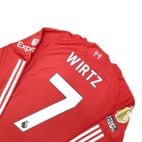 リヴァプールFC サッカーユニフォーム SIZE XL レッド フロリアン・ヴィルツ【7】25/26シーズンホーム adidas オーセンティック（長袖）