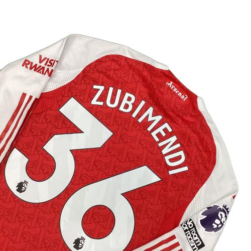 アーセナルFC サッカーユニフォーム SIZE 2XL レッド×ホワイト マルティン・スビメンディ【36】25/26シーズンホーム adidas オーセンティック（長袖）