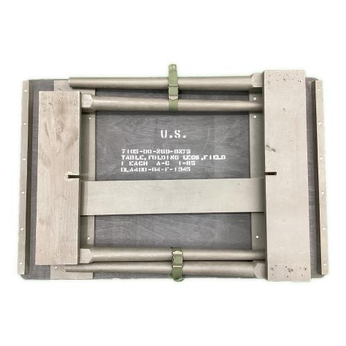 US軍 (ユーエスグン) アウトドアテーブル ブラックxオリーブ フォールディングウッドテーブル