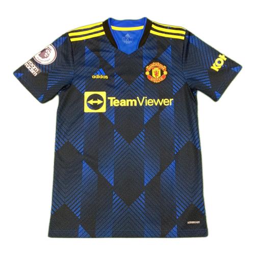 マンチェスター・ユナイテッドFC (マンチェスター・ユナイテッドエフシー) レプリカ サッカーユニフォーム ブルーノ・フェルナンデス【18】21/22シーズンサード SIZE M ブルー×イエロー