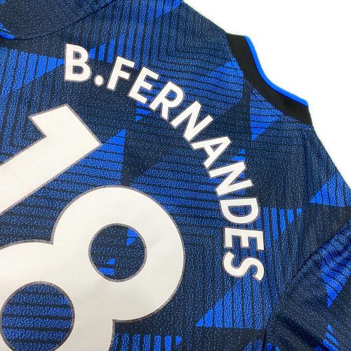 マンチェスター・ユナイテッドFC (マンチェスター・ユナイテッドエフシー) レプリカ サッカーユニフォーム ブルーノ・フェルナンデス【18】21/22シーズンサード SIZE M ブルー×イエロー