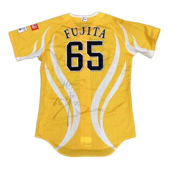 福岡ソフトバンクホークス (フクオカソフトバンクホークス) 2024年鷹祭 SUMMER BOOSTユニフォーム 応援グッズ 藤田悠太郎【65】サイン証明書付 NPBマーク有 イエロー