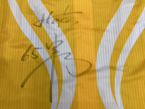 福岡ソフトバンクホークス (フクオカソフトバンクホークス) 2024年鷹祭 SUMMER BOOSTユニフォーム 応援グッズ 藤田悠太郎【65】サイン証明書付 NPBマーク有 イエロー