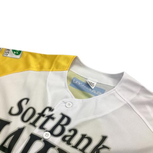福岡ソフトバンクホークス (フクオカソフトバンクホークス) 応援グッズ SIZE L ホワイト×イエロー 石川柊太【29】サイン証明書付 ユニフォーム 2024ファイト！九州レプリカユニフォーム レプリカ