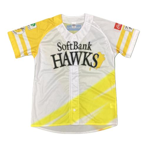福岡ソフトバンクホークス (フクオカソフトバンクホークス) 2024ファイト！九州レプリカユニフォーム 応援グッズ スチュワート【2】サイン証明書付 SIZE L ホワイト×イエロー