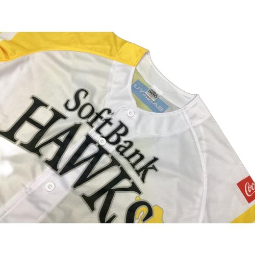 福岡ソフトバンクホークス (フクオカソフトバンクホークス) 2024ファイト！九州レプリカユニフォーム 応援グッズ スチュワート【2】サイン証明書付 SIZE L ホワイト×イエロー