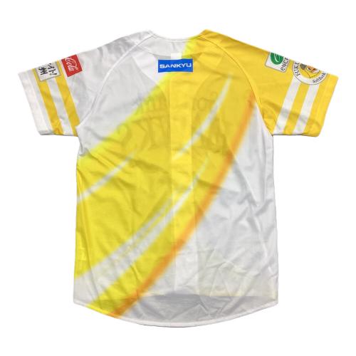 福岡ソフトバンクホークス (フクオカソフトバンクホークス) 応援グッズ SIZE L ホワイト×イエロー 嶺井博希【12】サイン証明書付 @ ユニフォーム 2024ファイト！九州レプリカユニフォーム レプリカ