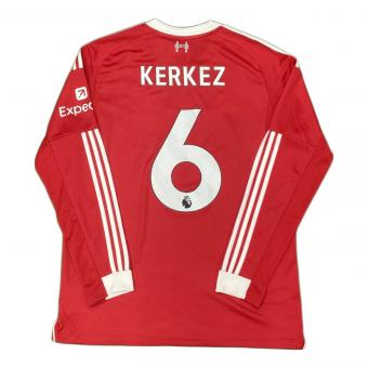 リヴァプールFC レプリカ（長袖） サッカーユニフォーム ミロシュ・ケルケズ【6】25/26シーズンホーム レッド SIZE 2XL