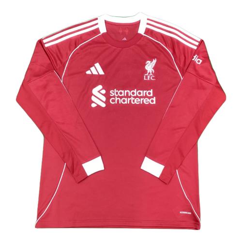 リヴァプールFC レプリカ（長袖） サッカーユニフォーム ミロシュ・ケルケズ【6】25/26シーズンホーム レッド SIZE 2XL